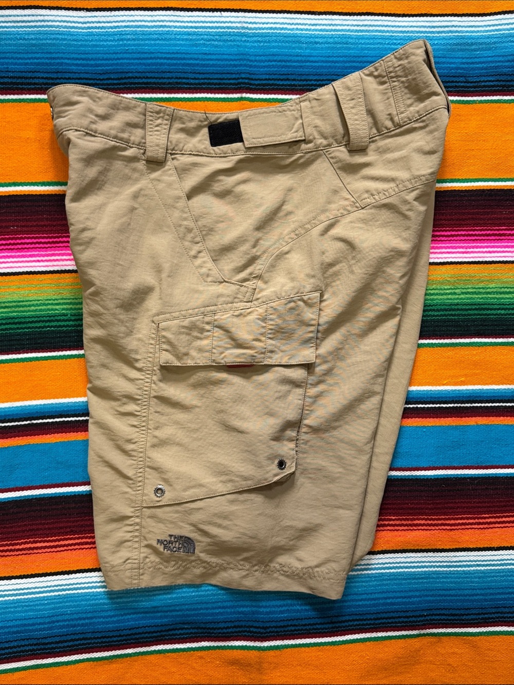 The North Face Men's Khaki Mountain Biking Cargo Shorts Cycling Medium - Picture 3 of 12